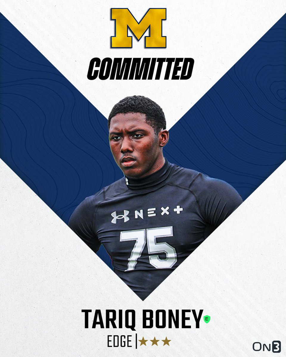 Michigan Wolverines Pull Off Blockbuster Recruiting Win, Secure Commitment from 5-Star Edge Defender Tariq Boney, Nation’s No. 1 Pass Rusher, in Major Boost to 2025 Class and Future Championship Aspirations 1