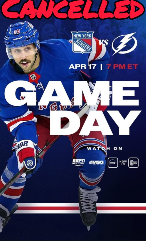 NHL Cancels Rangers vs. Lightning Game at Madison Square Garden Due to Undisclosed Circumstances 1