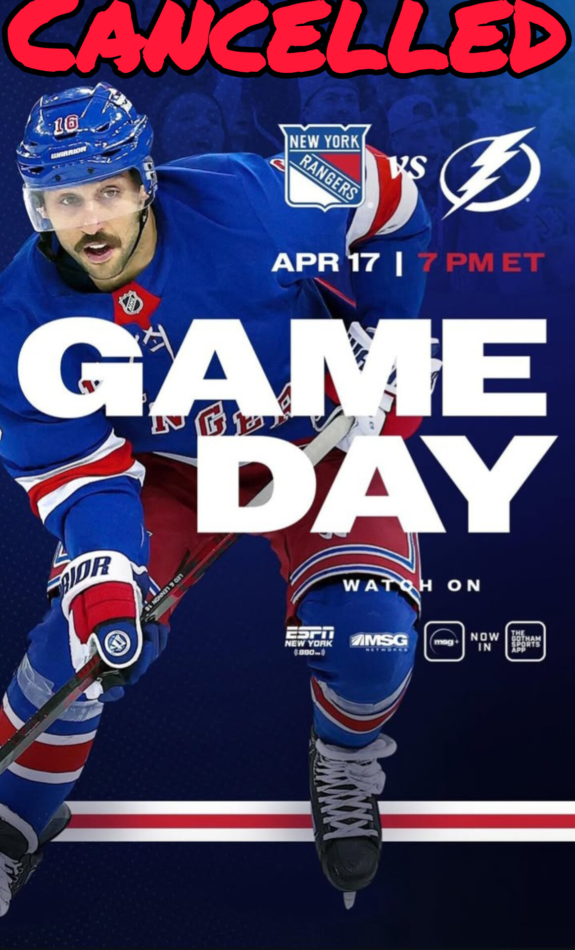 NHL Cancels Rangers vs. Lightning Game at Madison Square Garden Due to Undisclosed Circumstances 1